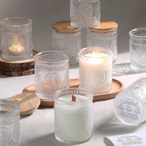 Clear Candle Jar Set