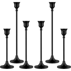 Black Candle Holder Set